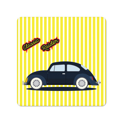 Fridge Magnet Square - Car